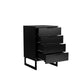 Manhattan Comfort Lexington Dresser with 4 Drawers in Black 