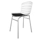 Manhattan Comfort Madeline Metal Chair with Seat Cushion in 