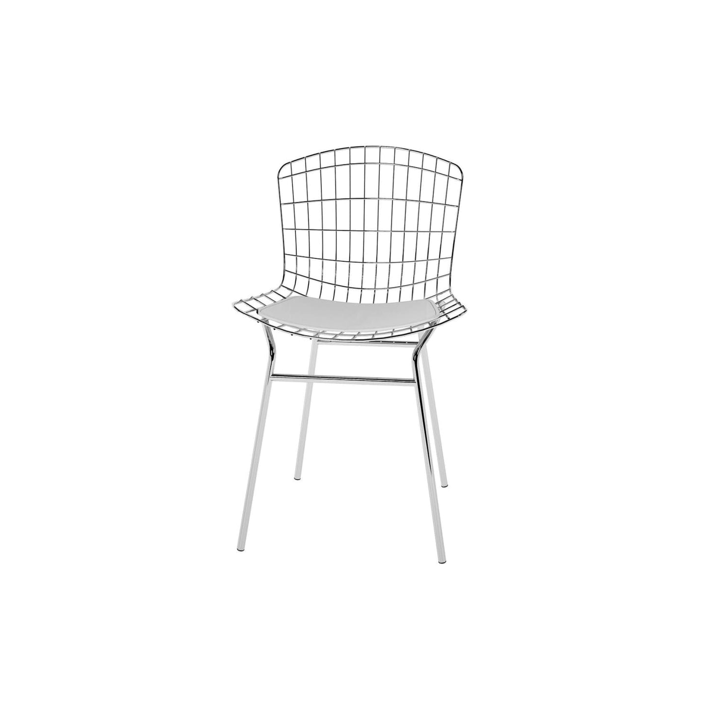 Manhattan Comfort Madeline Metal Chair with Seat Cushion in 