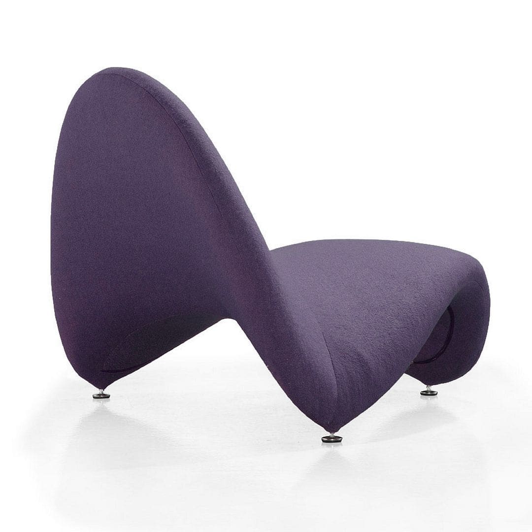 Manhattan Comfort MoMa Purple Wool Blend Accent Chair - 
