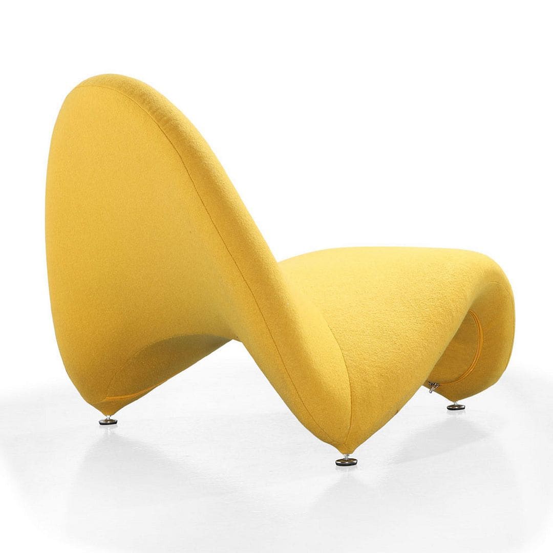 Manhattan Comfort MoMa Yellow Wool Blend Accent Chair - 