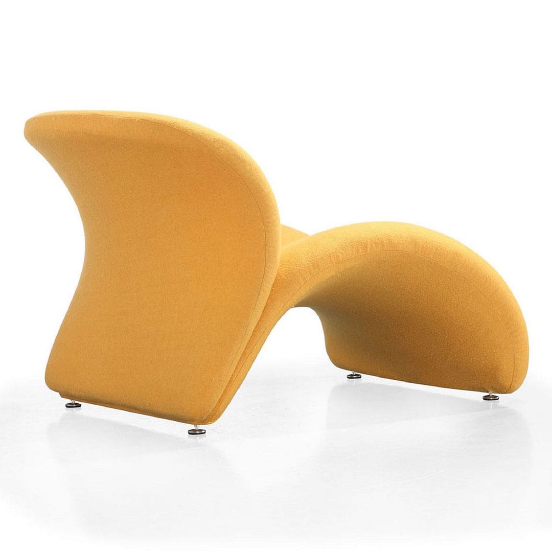Manhattan Comfort Rosebud Yellow Wool Blend Accent Chair - 