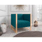 Manhattan Comfort Trillium Teal and Gold Velvet Accent Chair