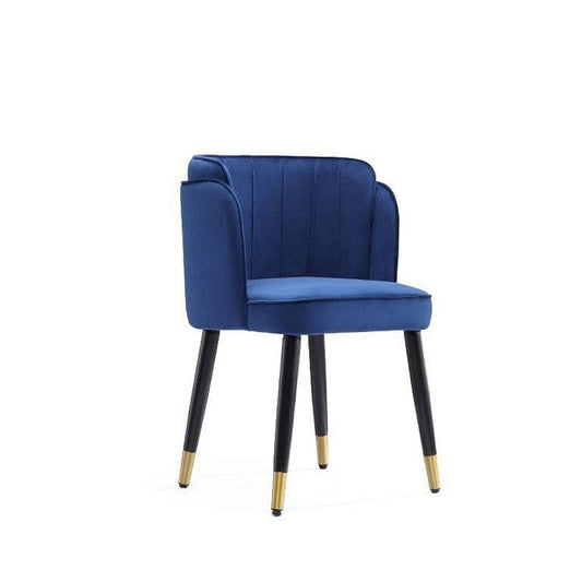 Manhattan Comfort Zephyr Velvet Dining Chair in Royal Blue -