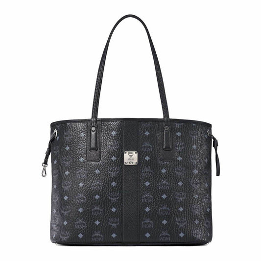 MCM Reversible Liz Shopper Black in Visetos Leather Bag MCM MWPAAVI01BK