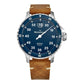 MeisterSinger SAMX908 Salthora Meta Blue Dial Men's Brown Leather Automatic Watch