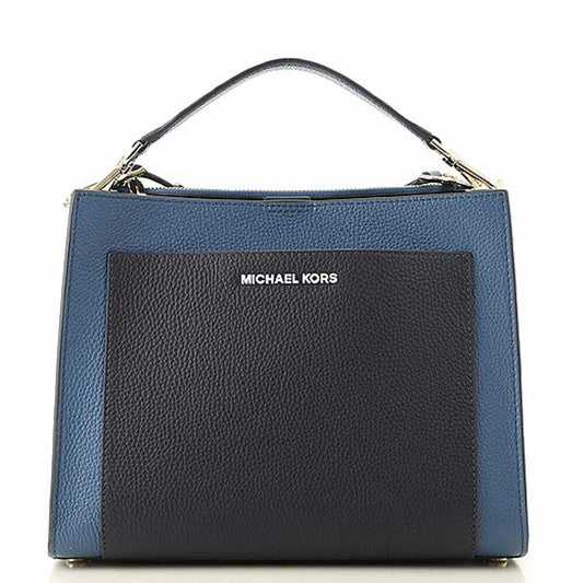 Michael Kors Gemma Medium Pocket Top Handle Satchel Bag - Dark Chambray Blue 192877509899