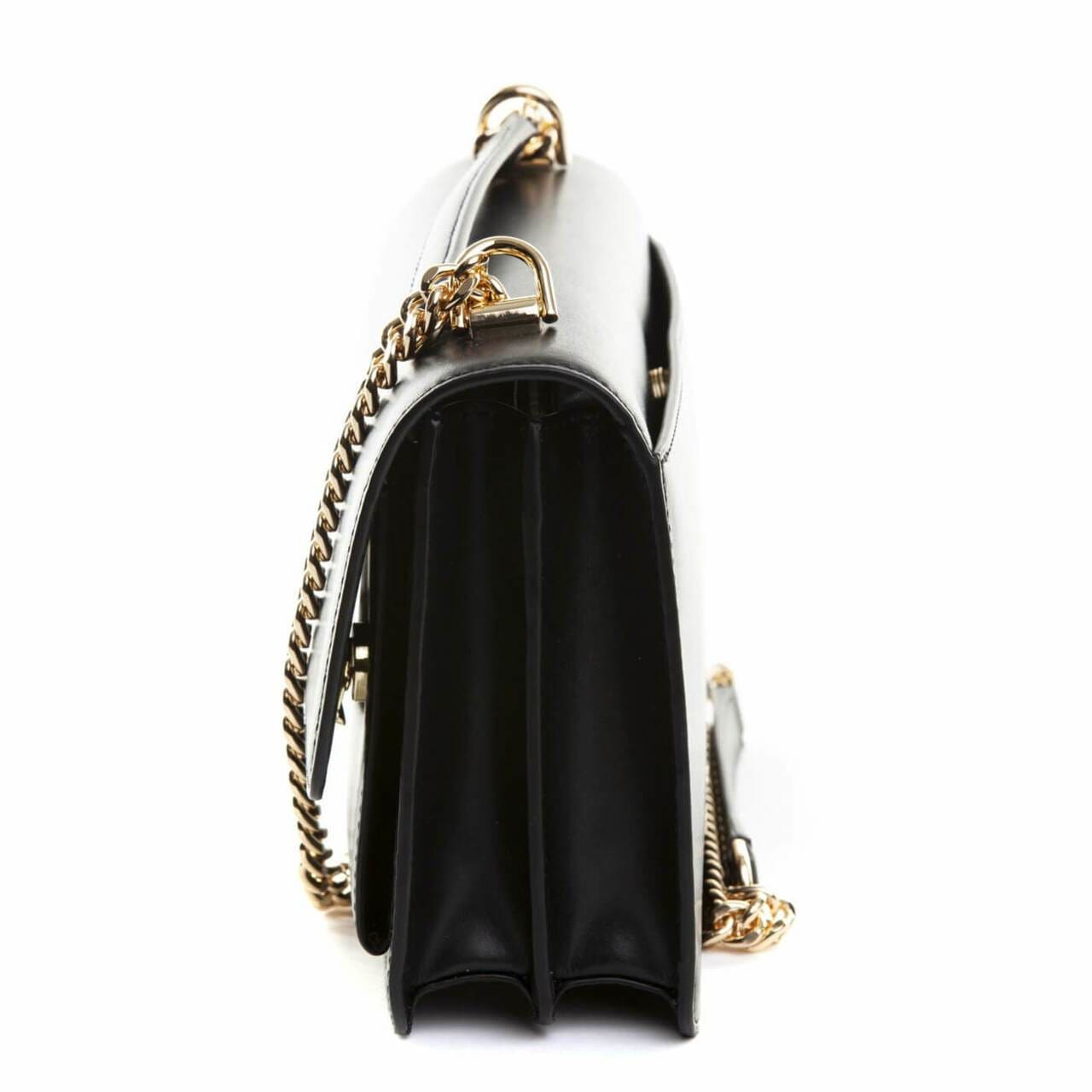 Michael Kors Ladies Jade Gusset Black Leather Crossbody Bag MK 30S9GJ4L9L-001 192877505471