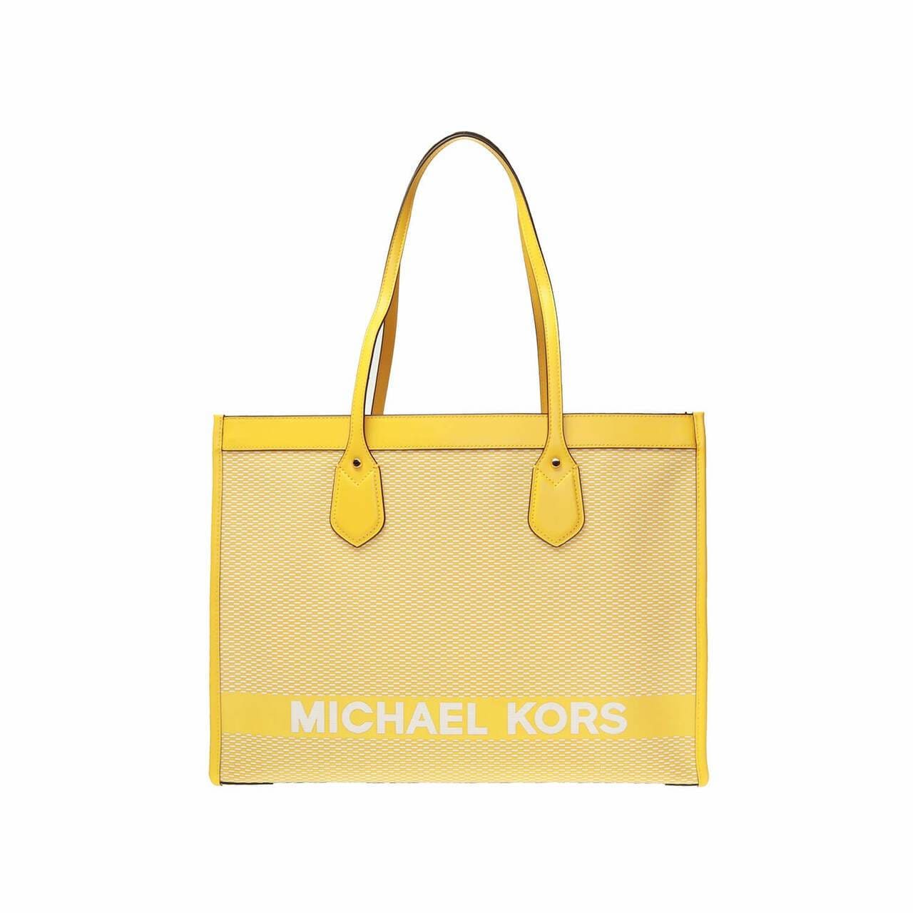 Michael Kors Large Bay Canvas Tote in Sunflower Gold MK 30H9GYIT7C-719 193599287072