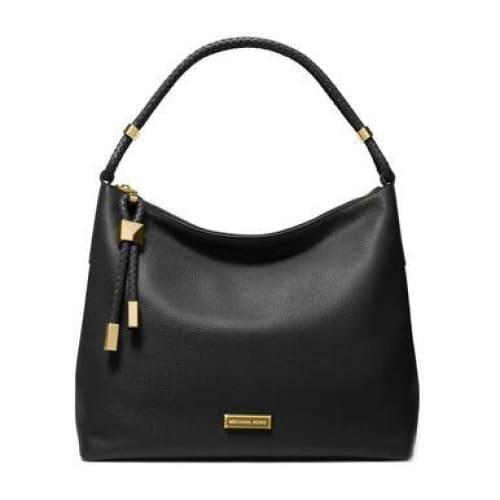 Michael Kors Lexington Women Black Leather Shoulder Bag - 