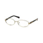 Michael Kors MK 3003DT-1010 Gold Brown Oval Women's Titanium Eyeglasses 665615207574