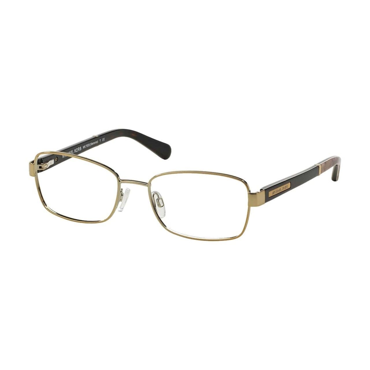 Michael Kors MK 7003-1010 Menorca Gold Tortoise Snake Rectangular Metal Eyeglasses 725125943963