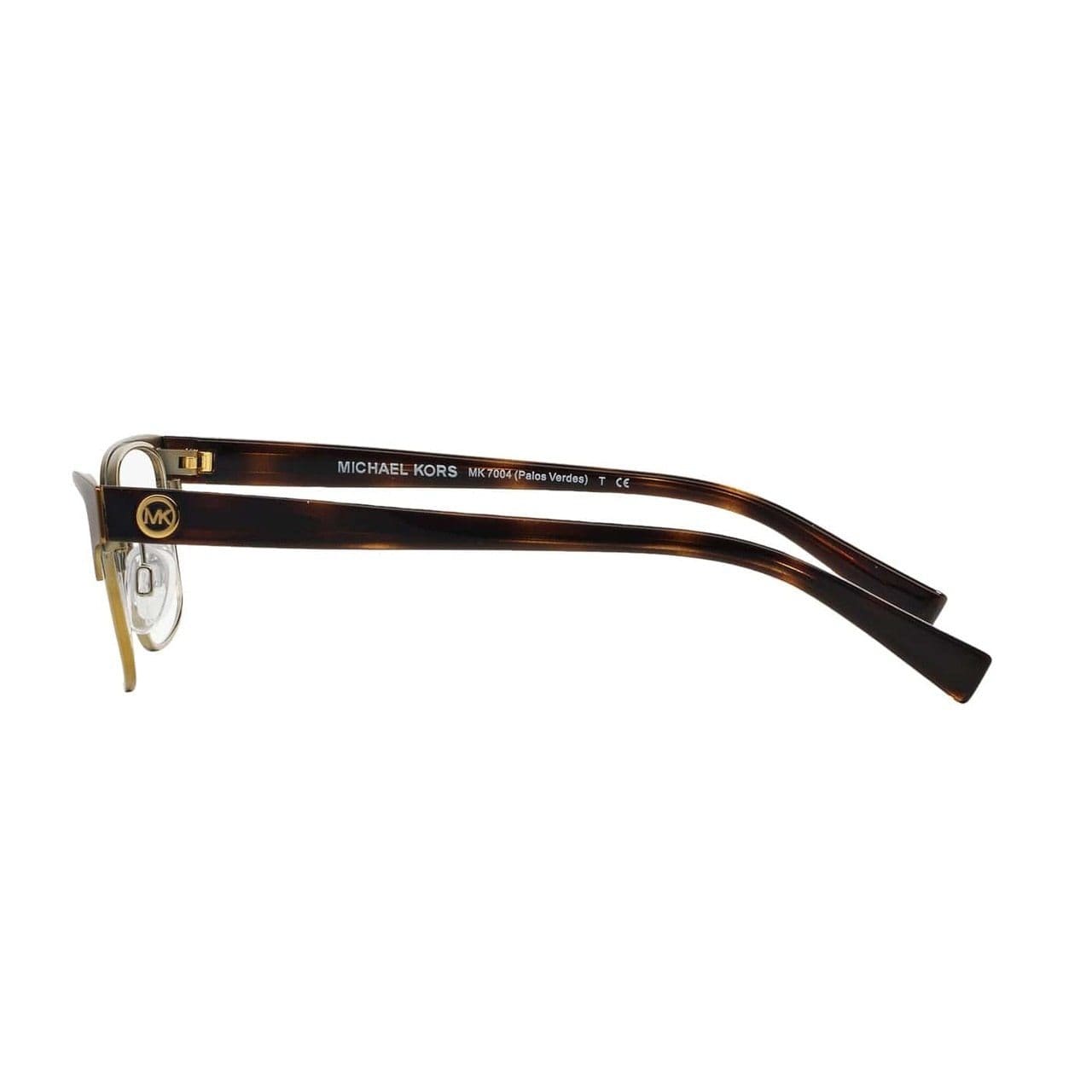 Michael Kors MK 7004-1029 Palos Verdes Brown Gold Rectangular Metal Eyeglasses 725125950060