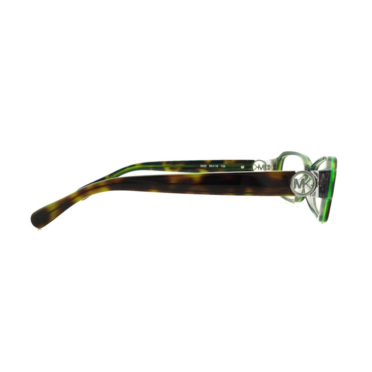 Michael Kors MK 8002-3002 Anguilla Tortoise Green Grey Rectangular Women's Acetate Eyeglasses 725125944403