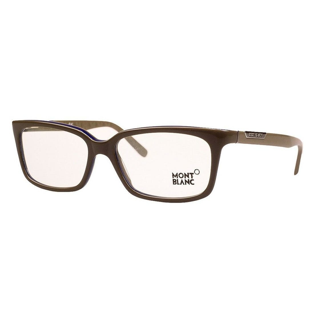 Montblanc MB0429-059 Khaki Dove Gray Men's Rectangular Eyeglasses Frames 664689574544