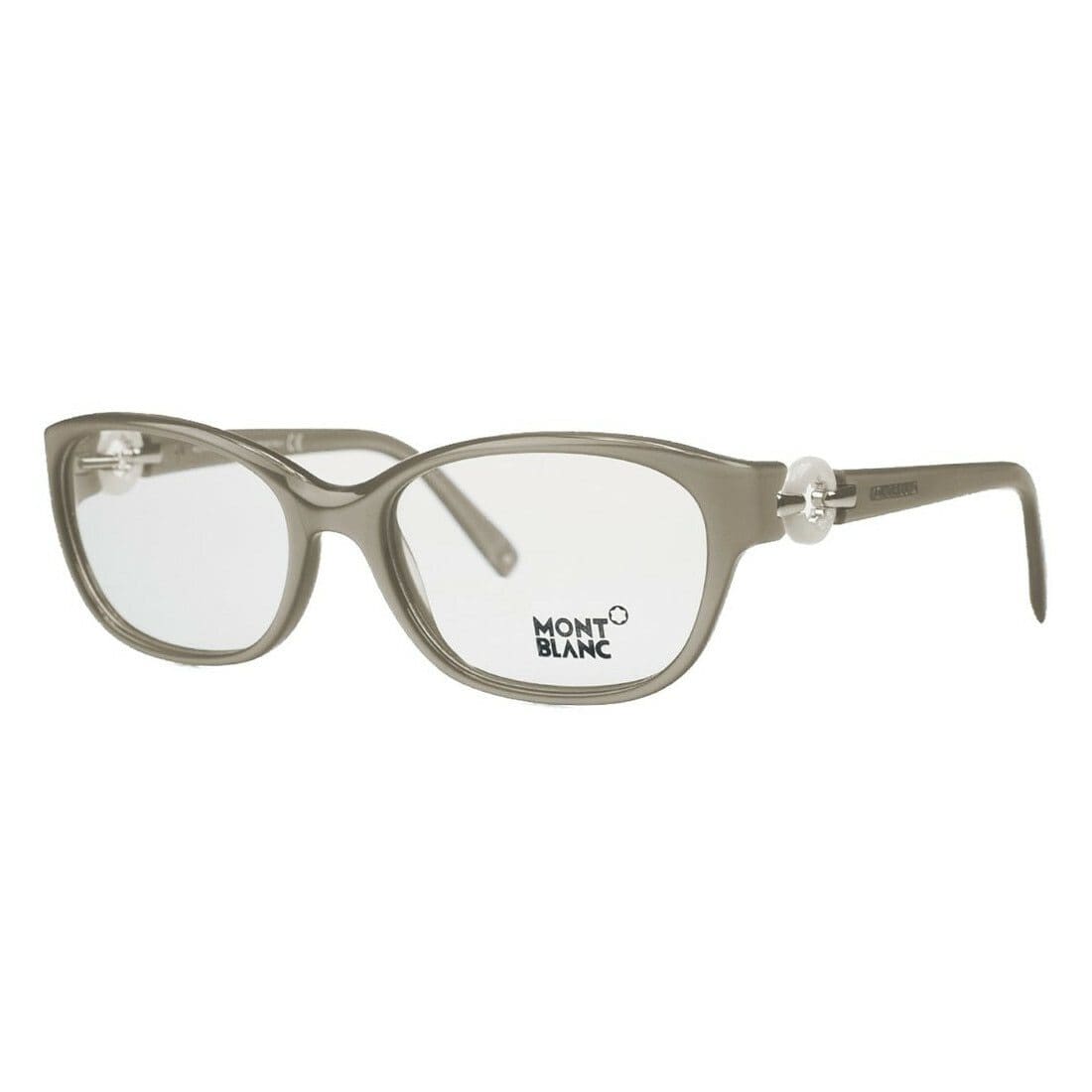 Montblanc MB0442-057 Silver/Grey Taupe Pearl Women's Oval Eyeglasses Frames 664689591480