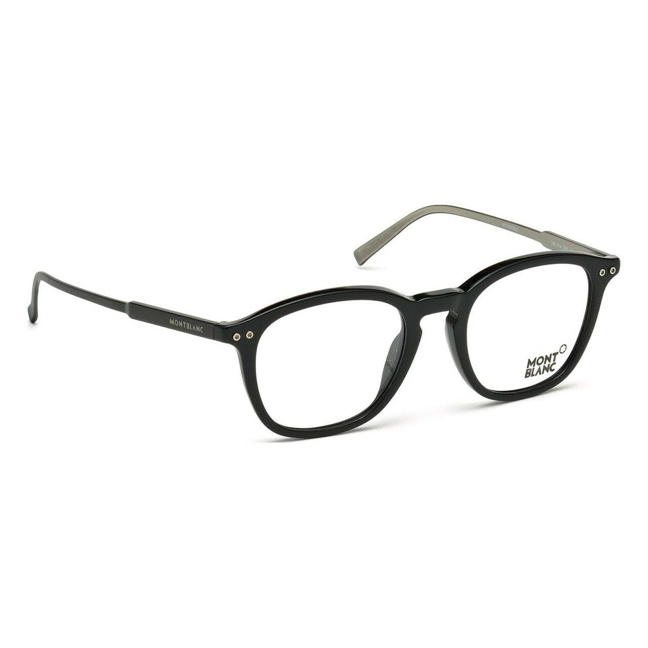 Montblanc MB0614-005 Black Palladium Men’s Oval Eyeglasses 