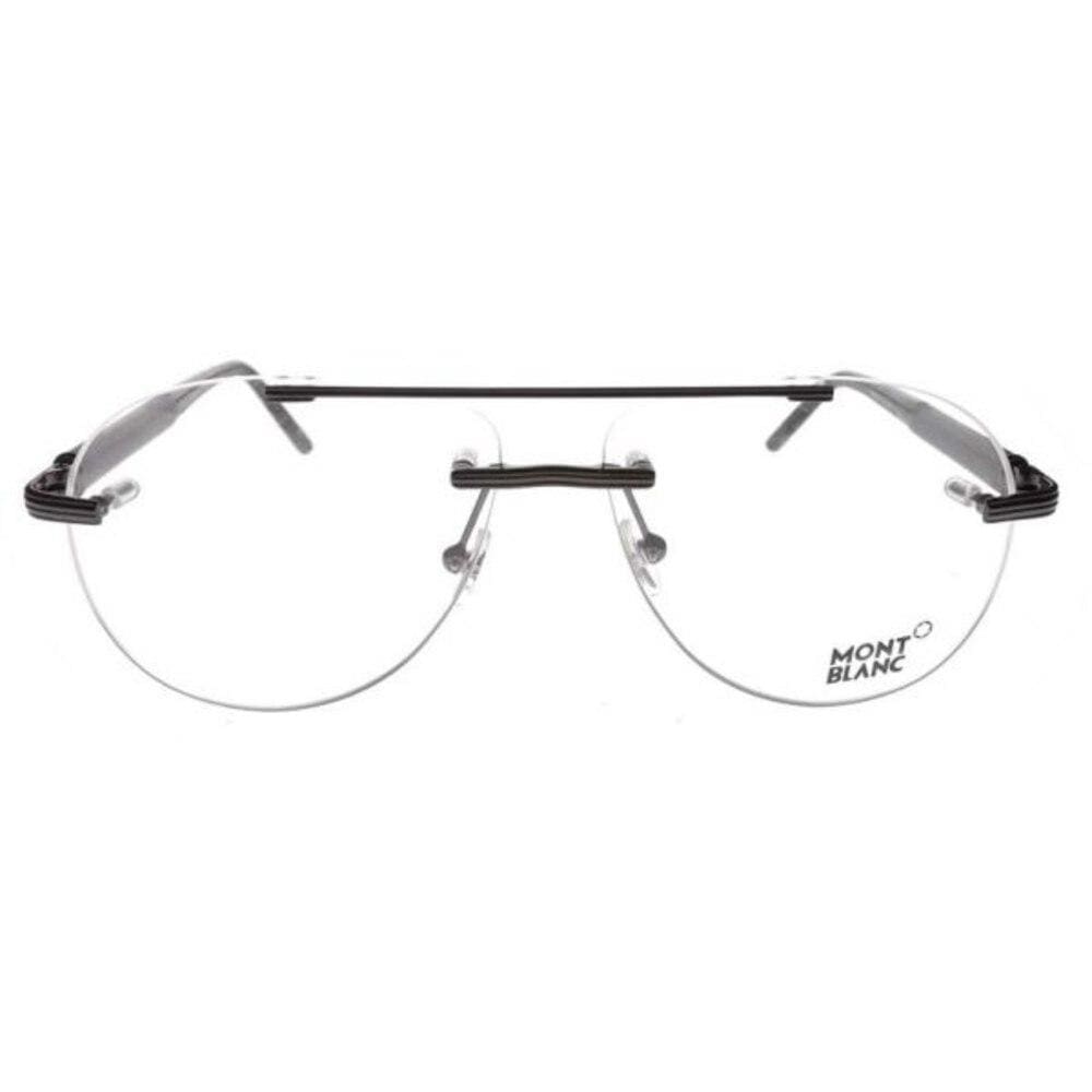 Montblanc MB446-016 Black Rimless Men's Aviator Eyeglasses Frames 664689591411