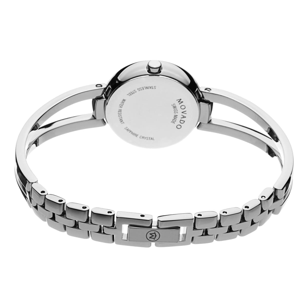 Movado Women’s 0606813 ’Amorosa’ Mother of Pearl Dial Stainless Steel Diamond Bangle Swiss Quartz Watch - On sale