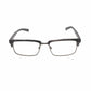 Nautica N8139-038 Matte Grey Horn Rectangular Men's Metal Eyeglasses 688940459111