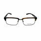 Nautica N8139-219 Matte Brown Horn Rectangular Men's Metal Eyeglasses 688940459128