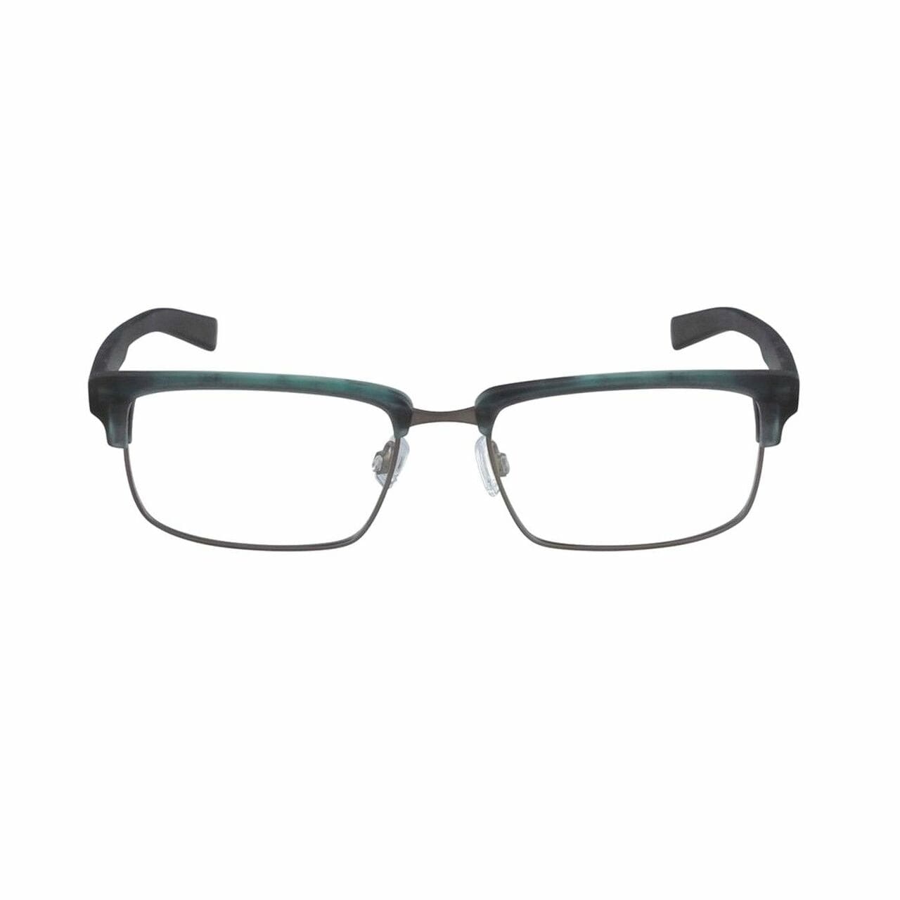 Nautica N8139-445 Matte Teal Horn Rectangular Men's Metal Eyeglasses 688940459135