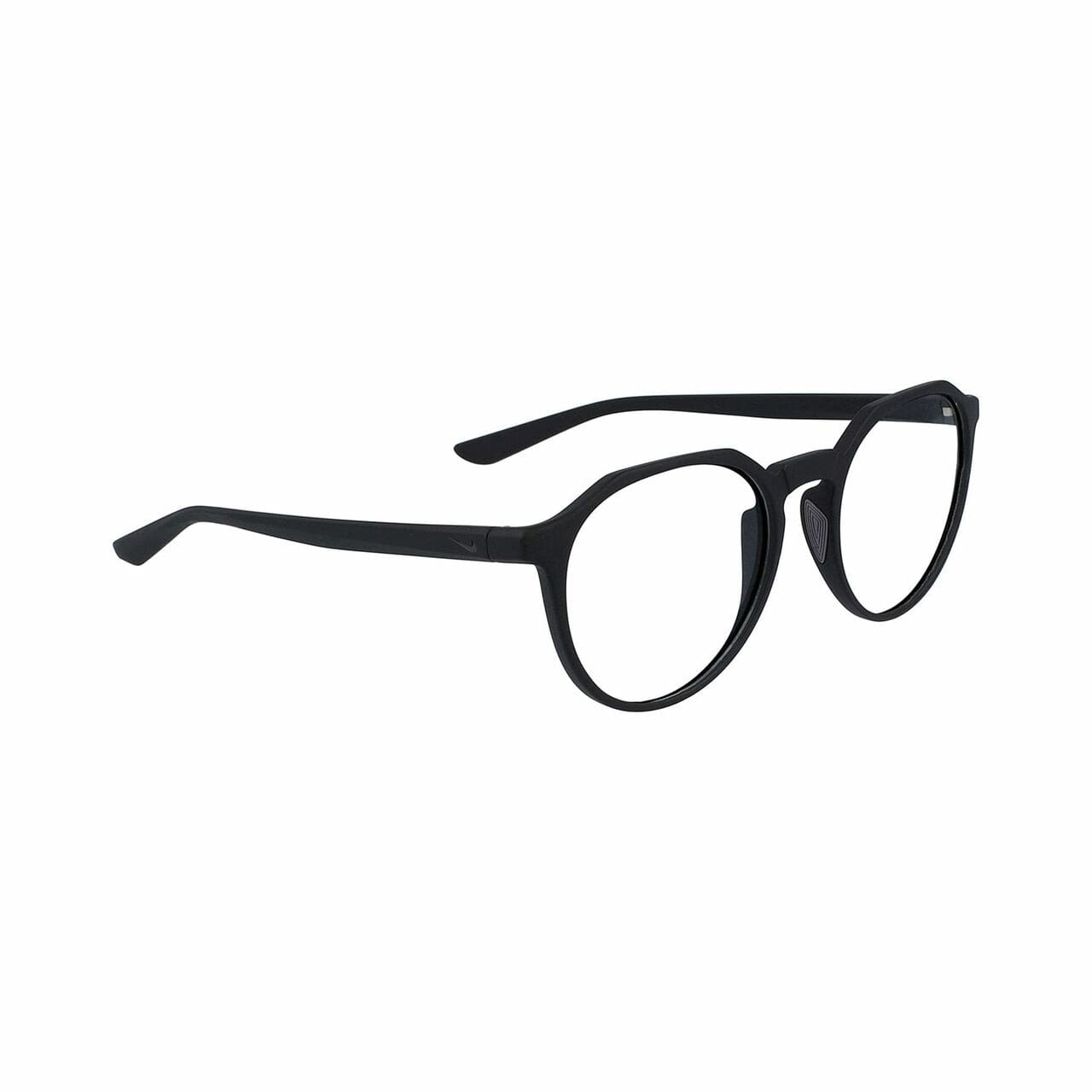 Nike 7035-001 Matte Black Round Unisex Plastic Eyeglasses 886895399098