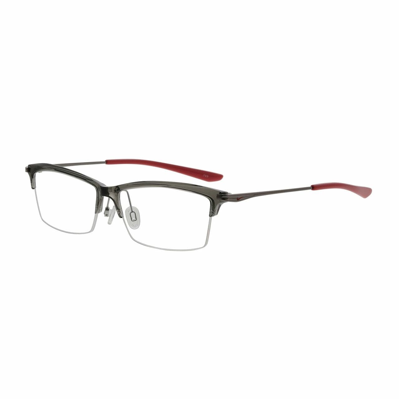 Nike 7915AF-032 Light Grey Red Rectangular Men's Metal Eyeglasses 886895336819