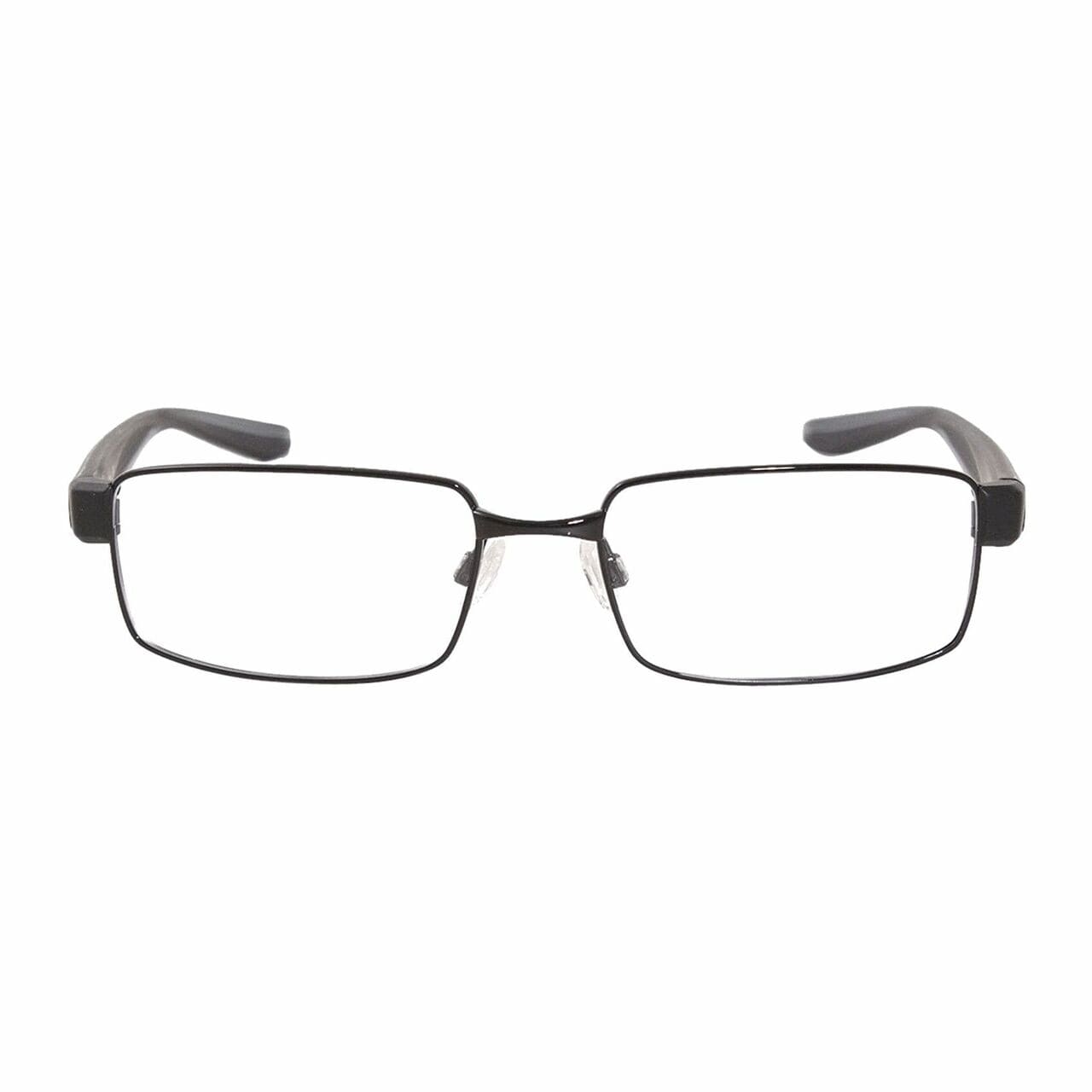 Nike 8171-001 Black Rectangular Men’s Metal Eyeglasses - 