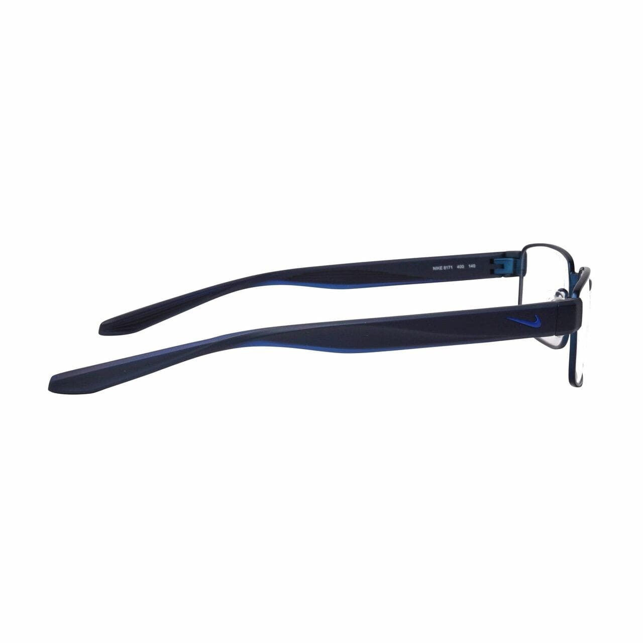 Nike 8171-400 Satin Blue Rectangular Men's Metal Eyeglasses 886895283038
