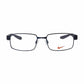 Nike 8171-400 Satin Blue Rectangular Men's Metal Eyeglasses 886895283038