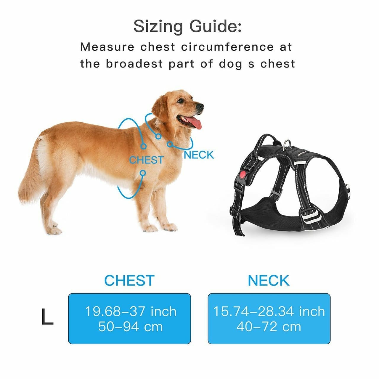 No Pull Dog Harness Adjustable Soft Neoprene Vest with 