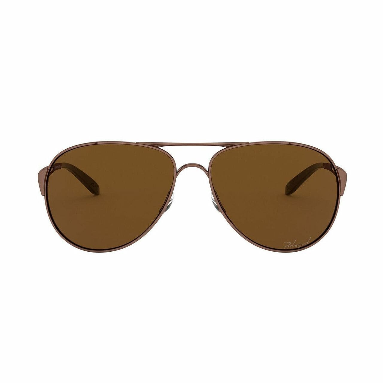 Oakley OO4054-05 Caveat Brunette Aviator Brown Polarized Metal Sunglasses 700285470306