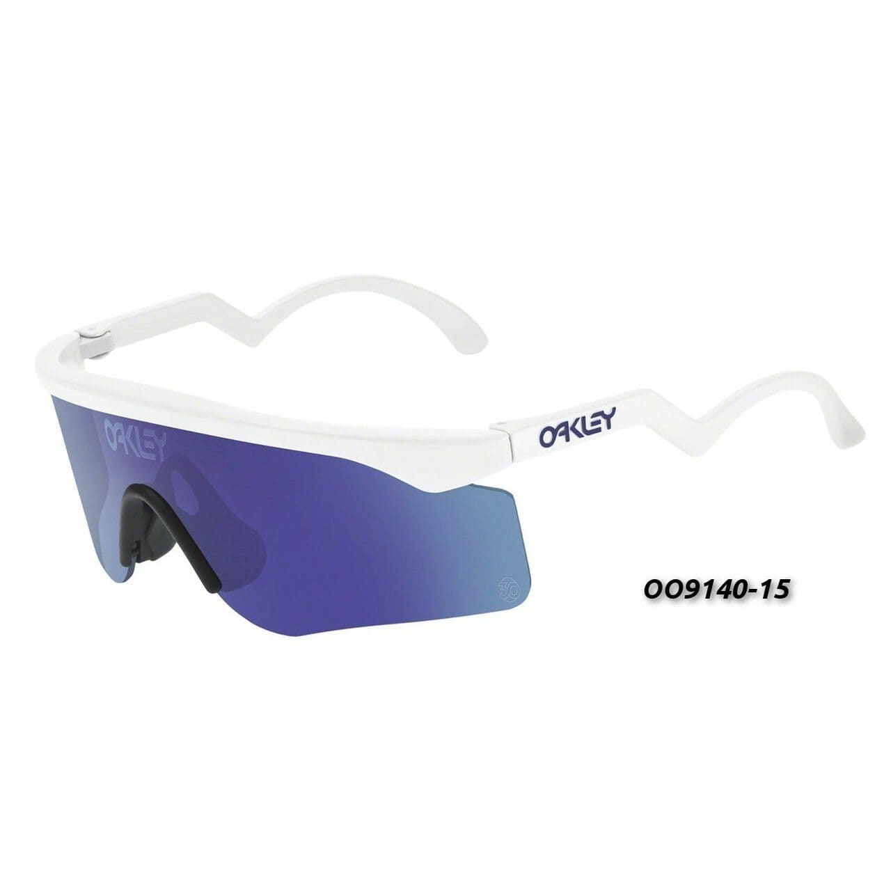 Oakley OO9140-15 Razor Blades White Sports Violet Iridium Lens Sunglasses 888392006004