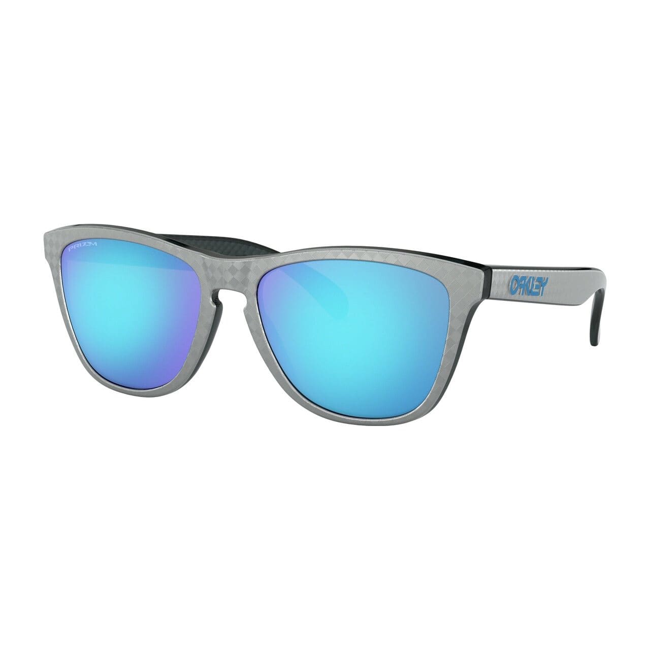 Oakley OO9245-5954 Frogskins Checkbox Collection Silver Square Prizm Sapphire Lens Sunglasses 888392267375