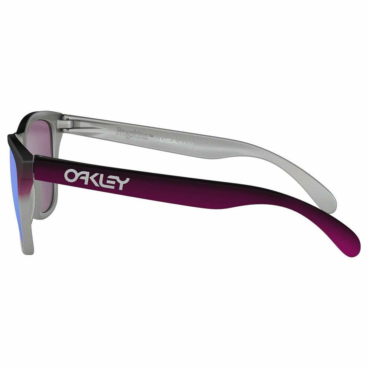 Oakley OO9245-8154 Frogskins Black Pink Fade Square Prizm Sapphire Lens Sunglasses 888392395139