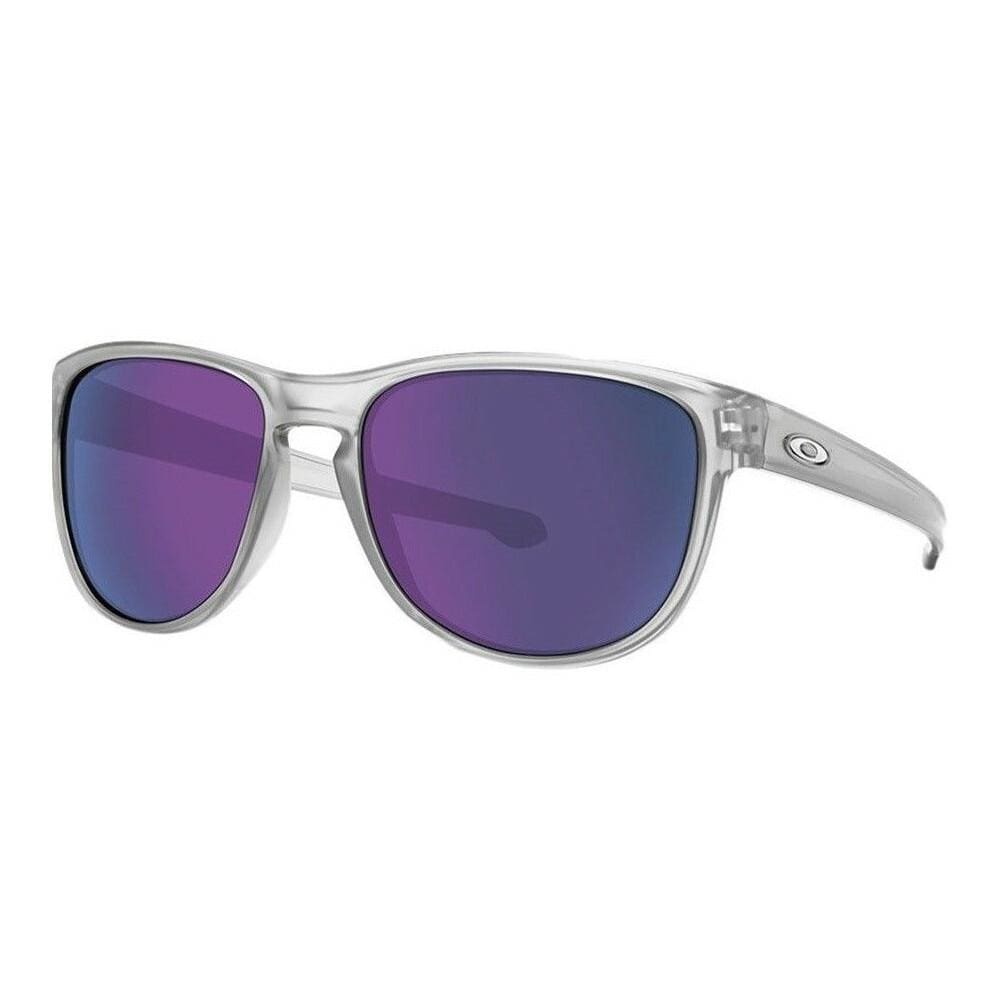 Oakley OO9342-02 Sliver R Matte Clear Round Sunglasses Frames with Violet Iridium Lens
