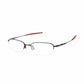 Oakley OX3133-0751 Top Spinner Polished Black Red Rectangular Metal Eyeglasses 888392085078