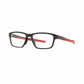 Oakley OX8153-0653 Metalink Satin Black Red Rectangular Men's Plastic Eyeglasses 888392463531