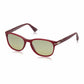 Persol PO3086-9021/83 Granato Red Square Green Lens Men's Sunglasses 8053672245998