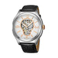 Philip Stein 17ASKFWCSTAN Prestige White Rosegold Dial Men's Black Leather Watch 794504349245
