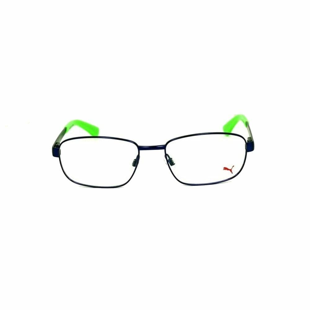 Puma PJ00110-002 Blue Green Rectangular Kids Metal Eyeglasses