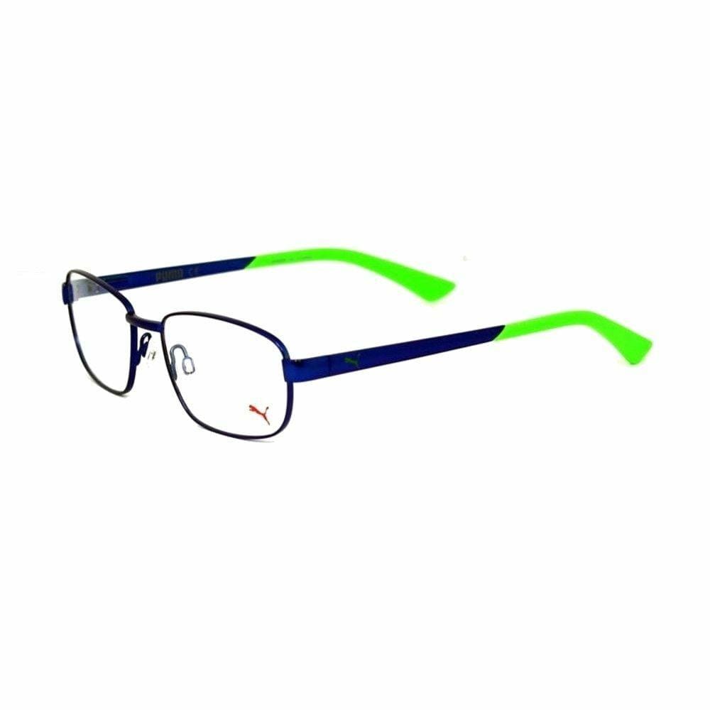 Puma PJ00110-002 Blue Green Rectangular Kids Metal Eyeglasses