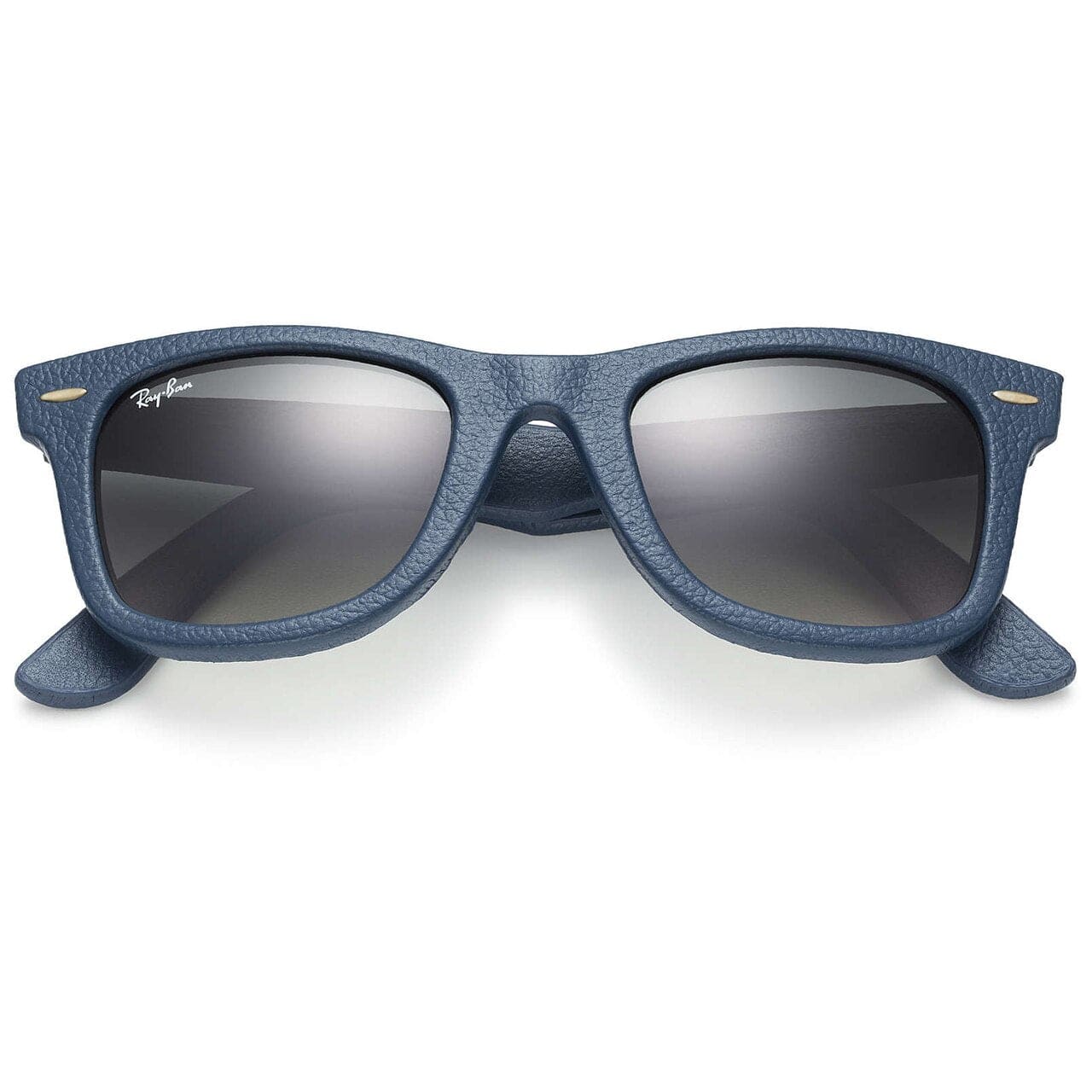 Ray-Ban RB2140QM 116871 Original Wayfarer Blue Premium Leather Frame Grey Gradient Lens Sunglasses 8053672307795