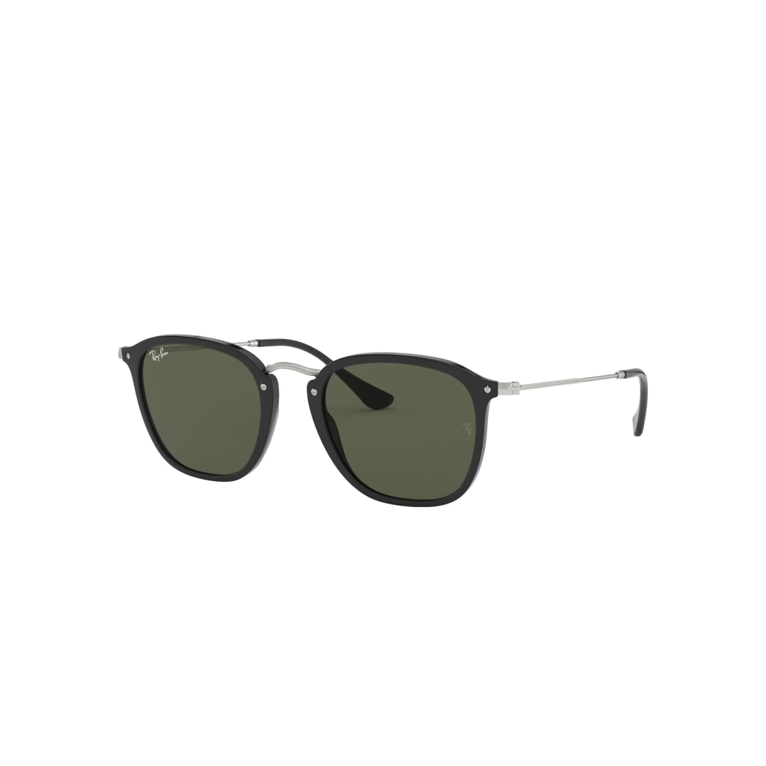 Ray-Ban RB2448N Gloss Black Square Green Lens Sunglasses 