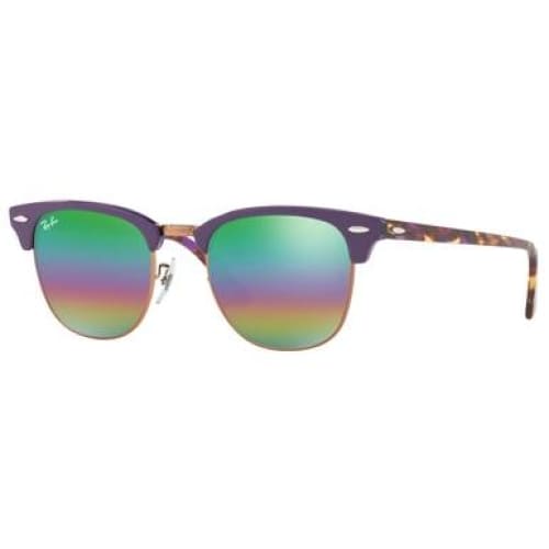 Ray-Ban RB3016-1221C3 Clubmaster Mineral Green Rainbow Flash