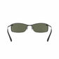 Ray-Ban RB3183-004/9A Gunmetal Rectangular Green Classic G-15 Polarized Lens Sunglasses 805289018933