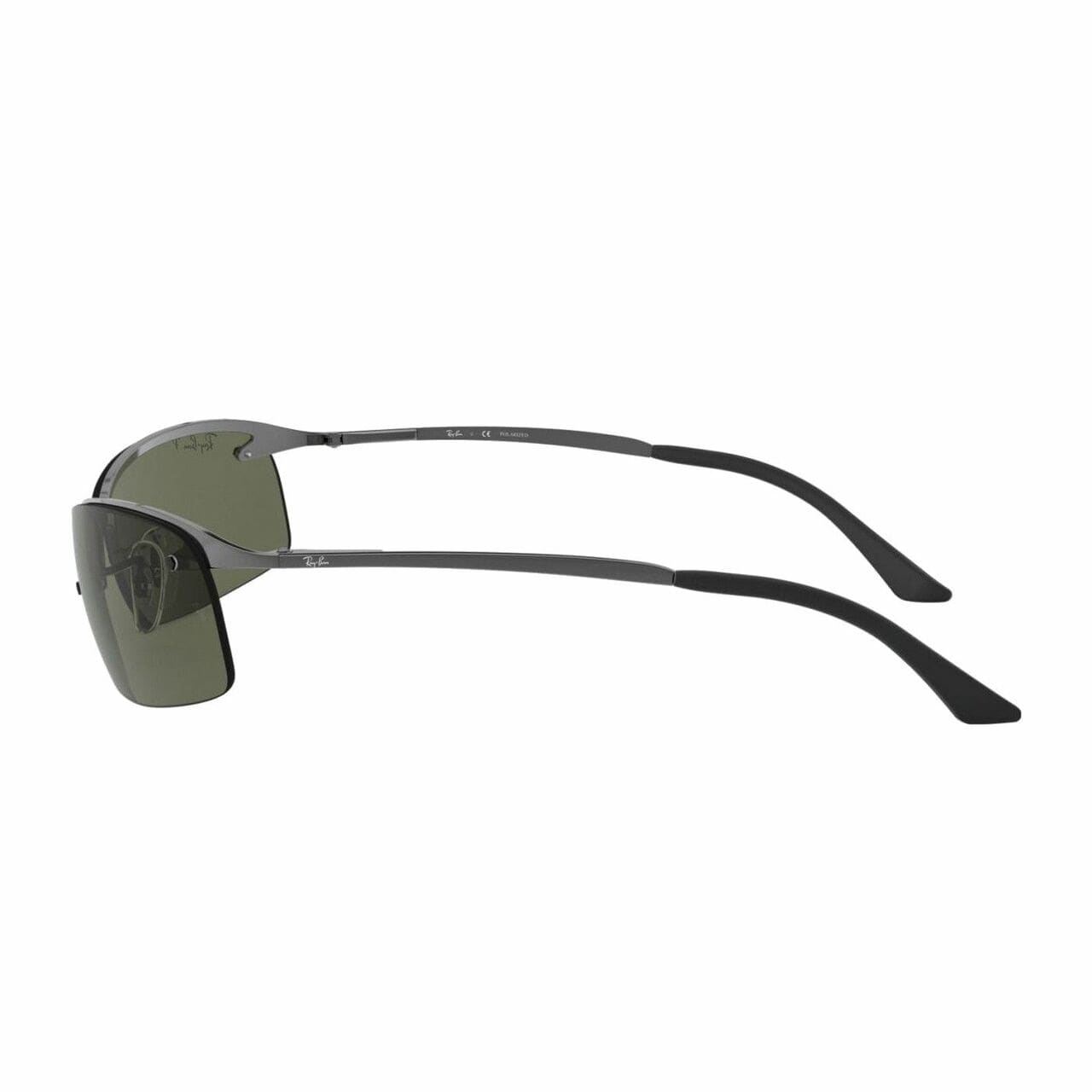 Ray-Ban RB3183-004/9A Gunmetal Rectangular Green Classic G-15 Polarized Lens Sunglasses 805289018933