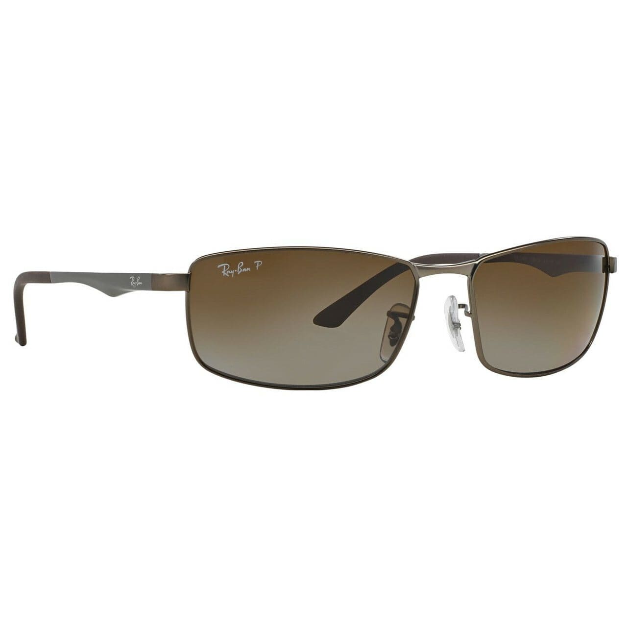 Ray-Ban RB3498 029/T5 Active Lifestyle Sunglasses Gunmetal Frame 61mm Polarized Brown Gradient Lens 8053672303681