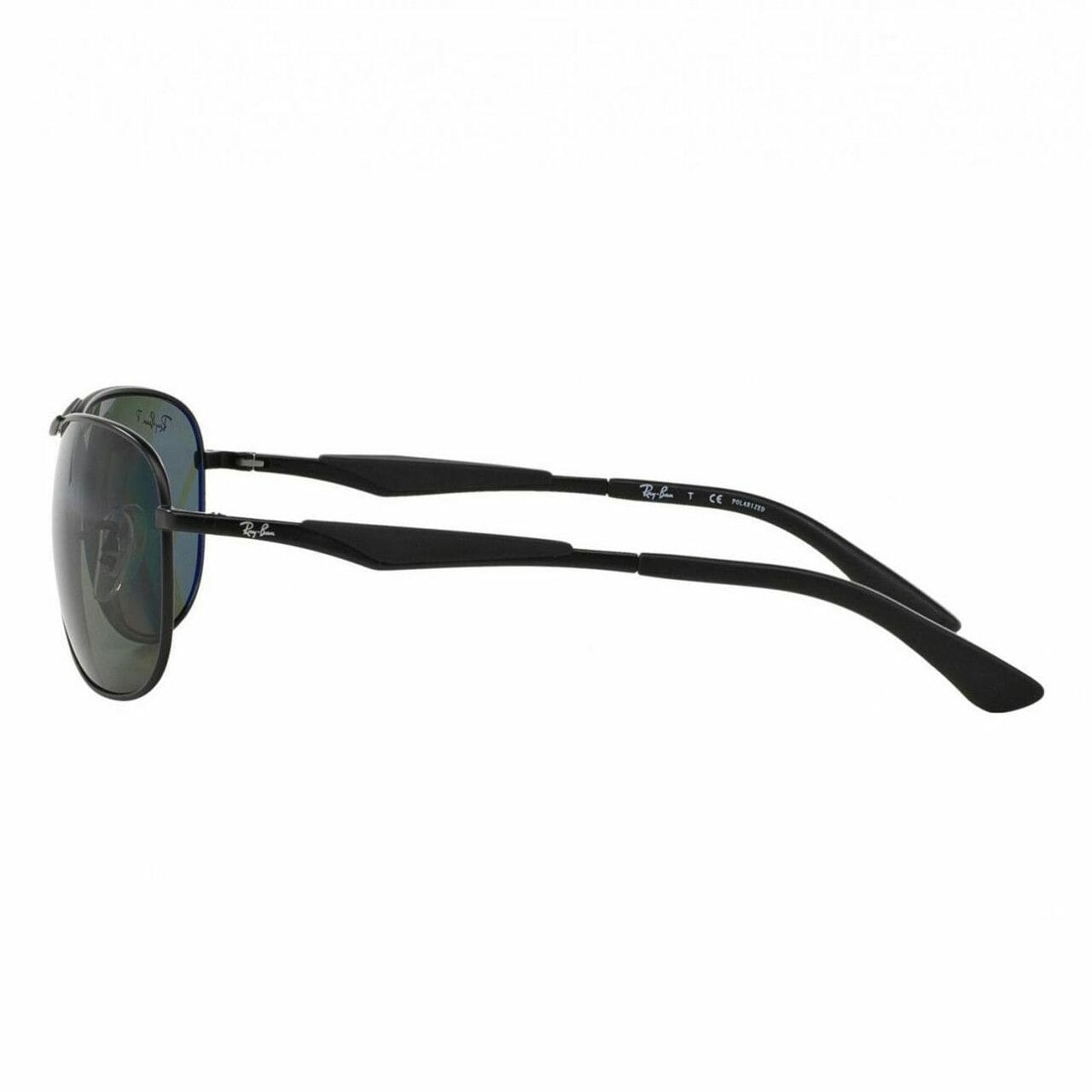 Ray-Ban RB3519-006/9A Matte Black Aviator Green Polarized Lens Sunglasses 8053672233841